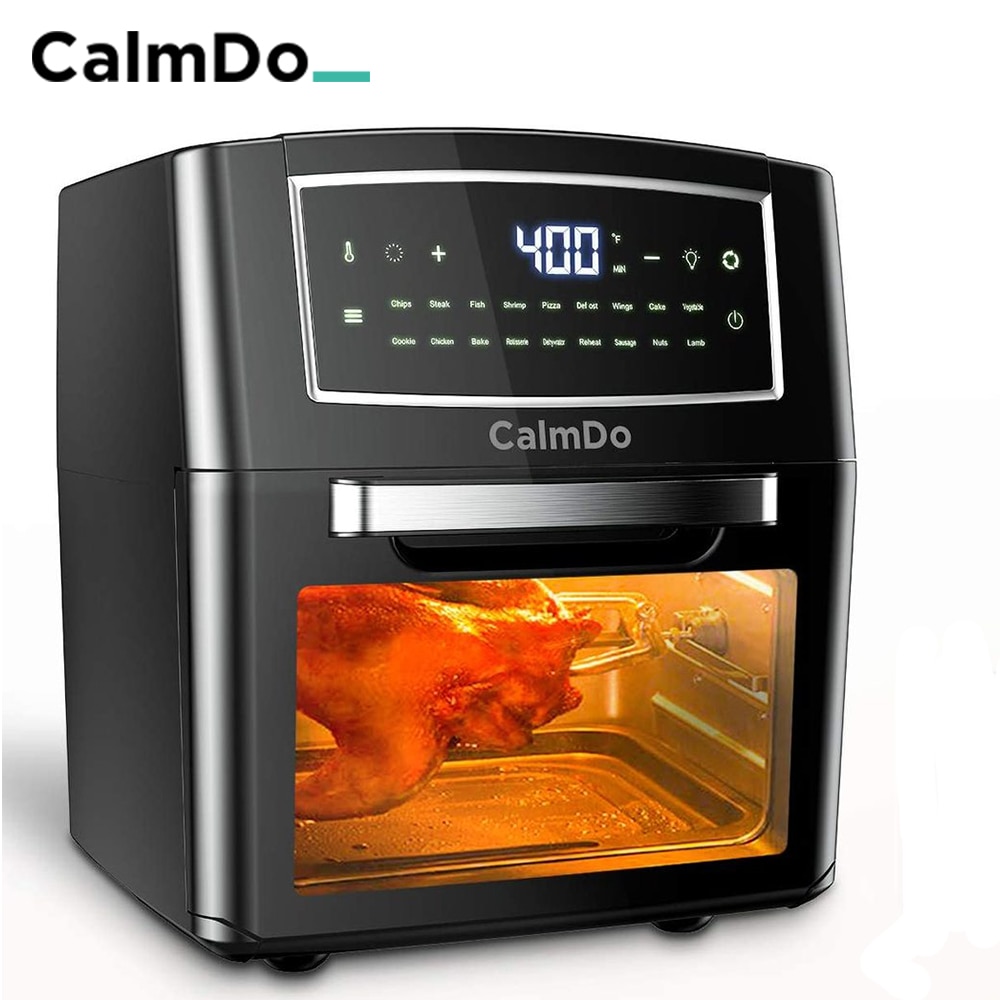 12l 1500w 스마트 에어 프라이어 오븐 토스터 로티세리 및 탈수기 with led 디지털 터치 스크린 대류 에어 프라이어 오븐 : 제이와이드몰