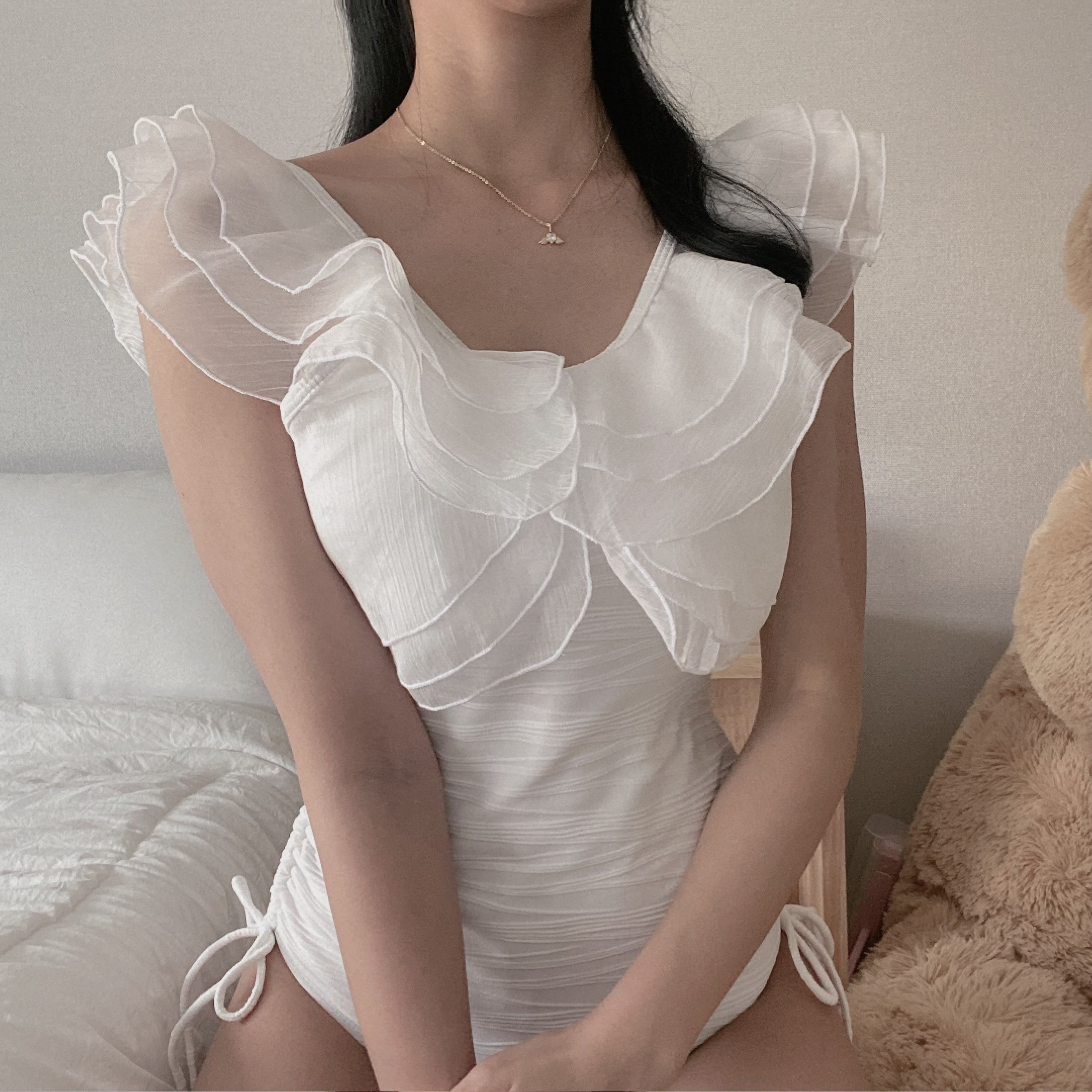 옐르 시스루 셔링 모노키니 : 더슬 THE SEUL