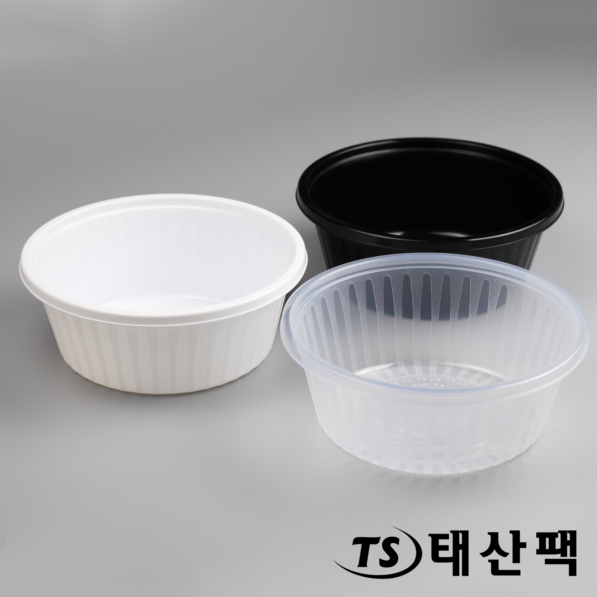 사출 원형 용기 BW-195(대) 1450ml 300개 : 태산팩