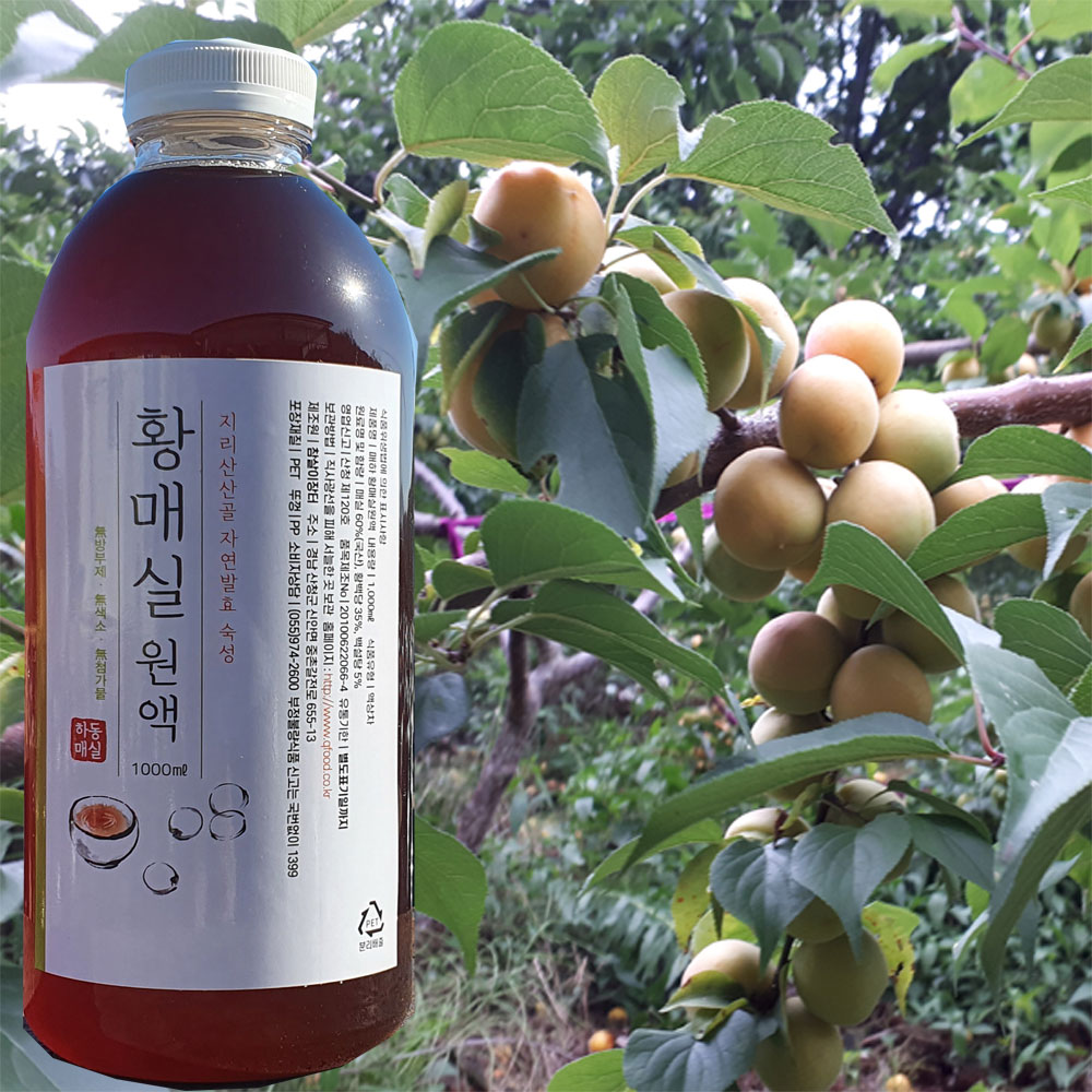 지리산산골 3년숙성 토종 황 매실원액1000ml 임산부 매실액 매실액기스 매실청 : 참살이장터
