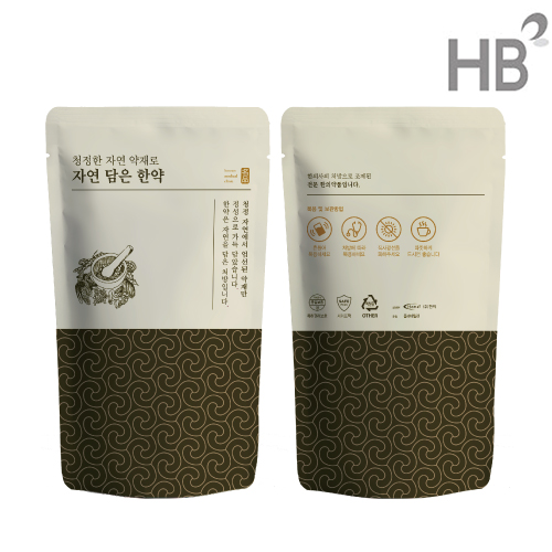 자연담은 한약파우치 무광 100매 한약팩 비닐팩 : 한의바이오