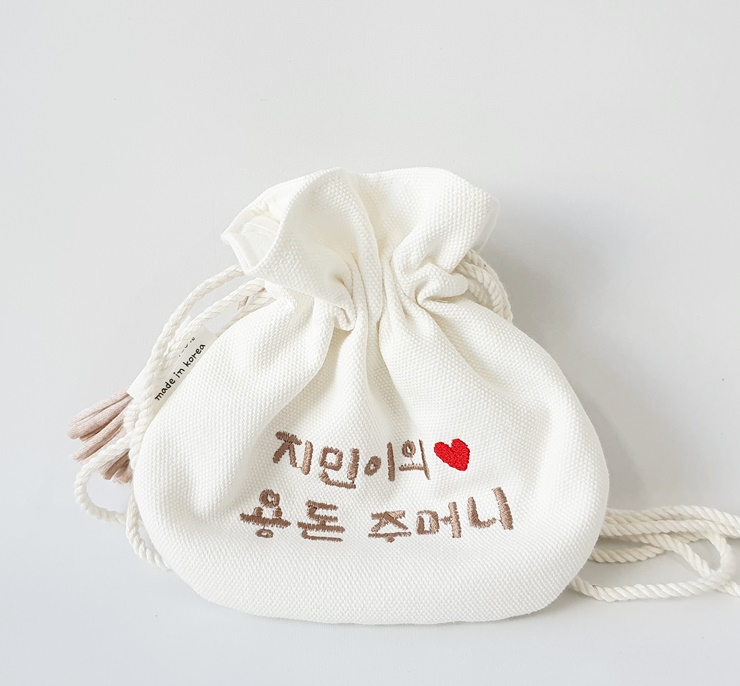 양면 자수 복주머니 용돈주머니 태슬포함 : 시리네핸드메이드
