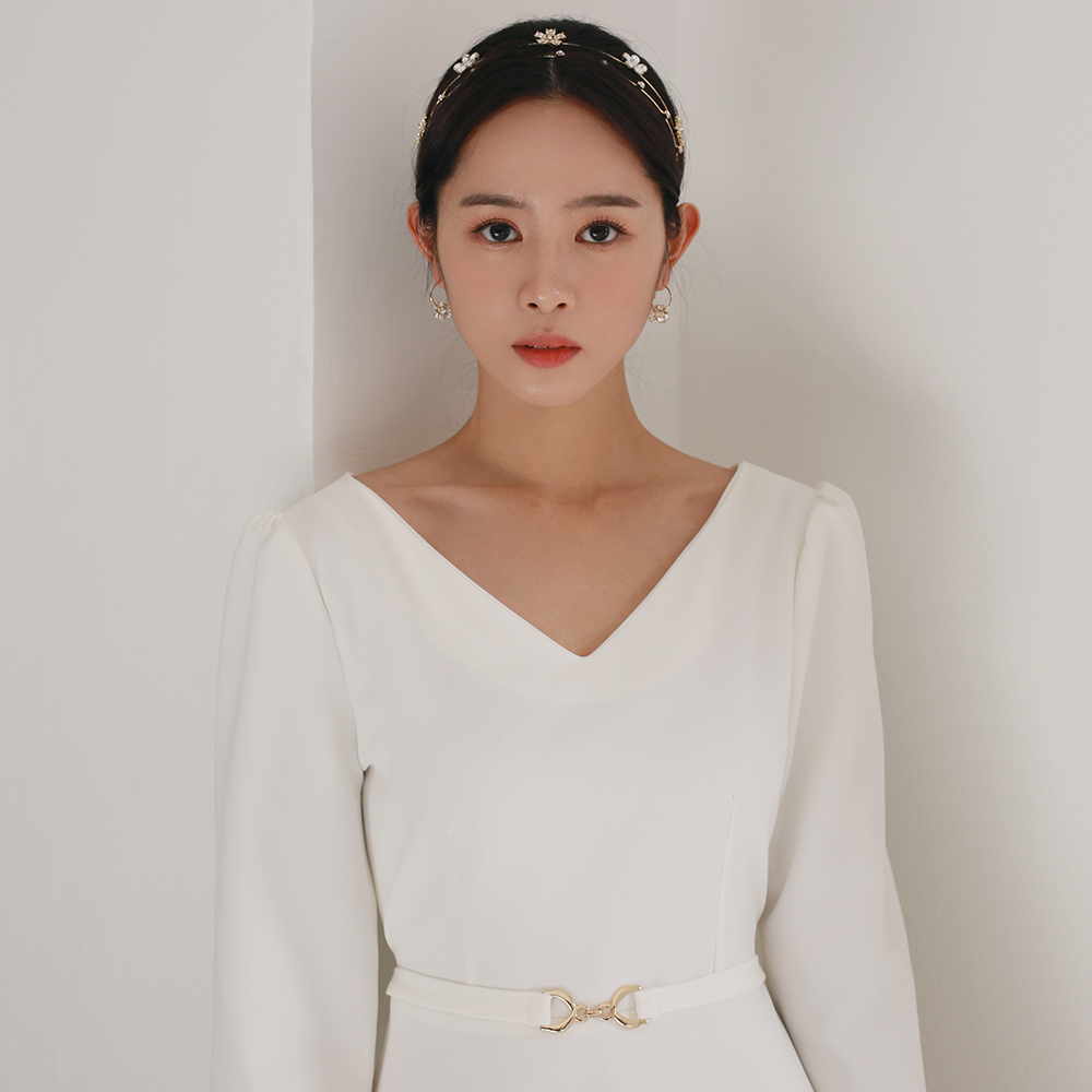메이유 헤어밴드 HAB0263 셀프웨딩촬영 브라이덜샤워파티 장식 클래식 메탈 머리띠 : 베일즈