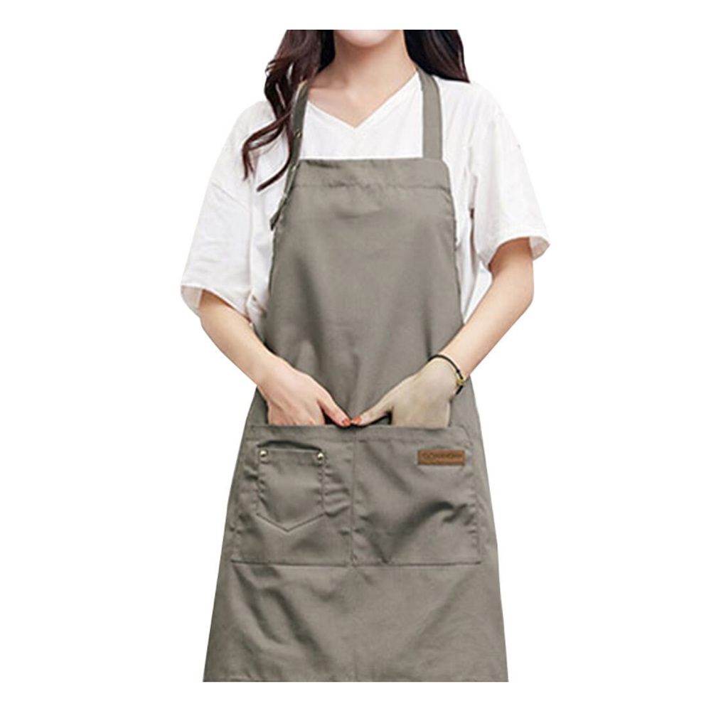 코튼 포켓 앞치마 카키 카페 에이프런 주방 예쁜 공방 유치원 어린이집 교사 꽃집 바리스타 : 멜로문라이트