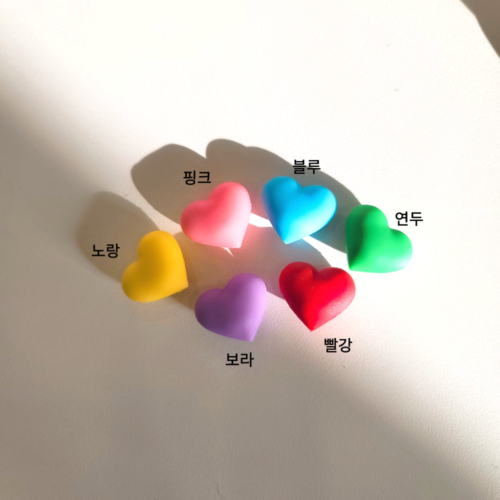 [단품] 통통 하트 자비츠 악세사리 신발 장식 클로그 참 파츠 : 잼잼홀릭
