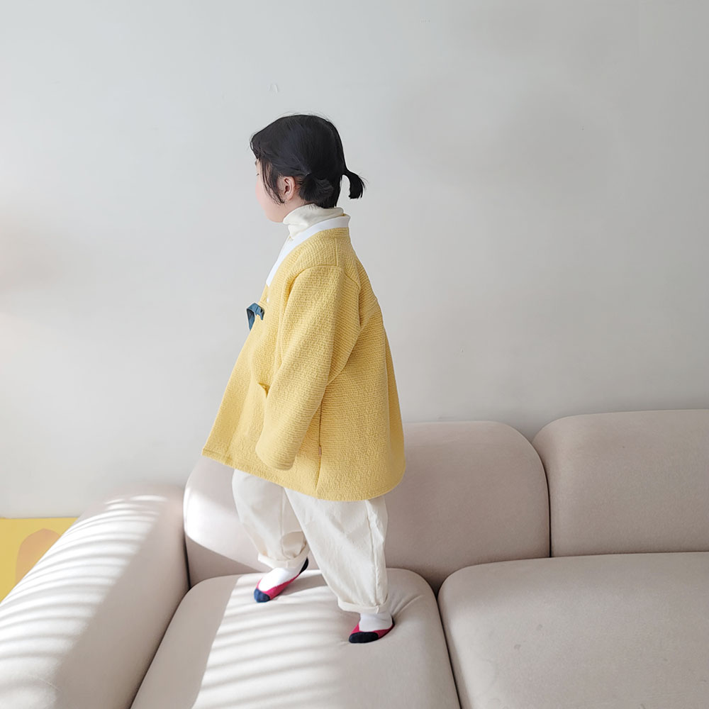 더수 한복 유아 누빔 두루마기 자켓 여아 남아 공용 : 더수