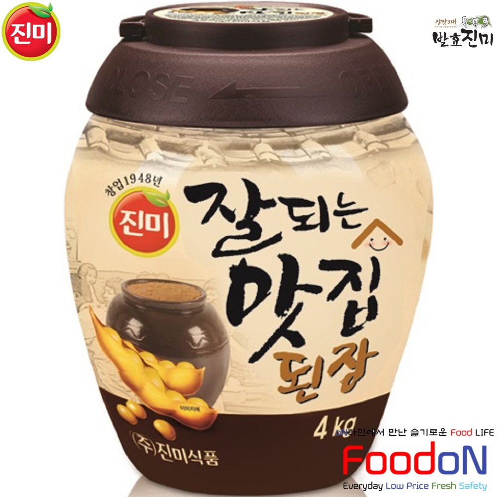 [진미식품] 진미 잘되는 맛집 재래된장 4kg : FoodoN