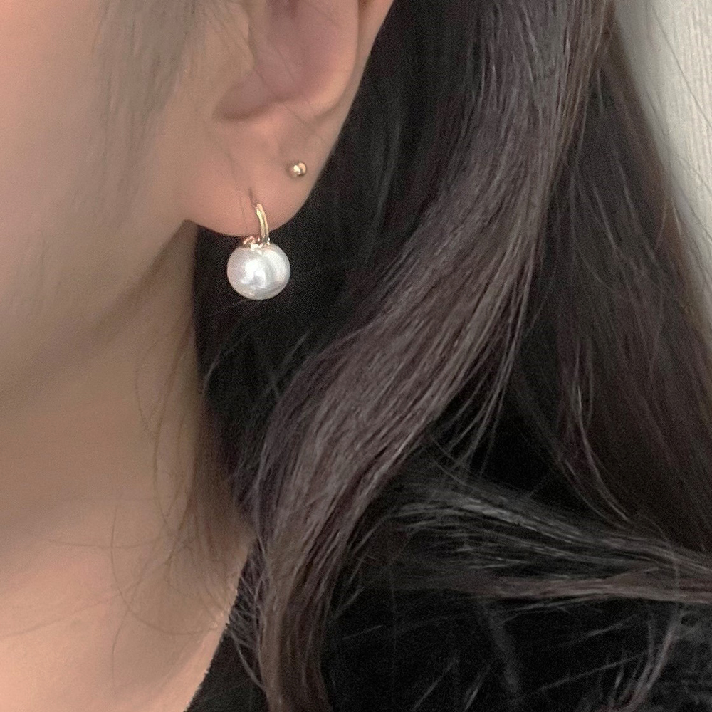 14k 18k 왕진주 혼주 한복 데일리 원터치 진주 귀걸이 : 언니의보석함