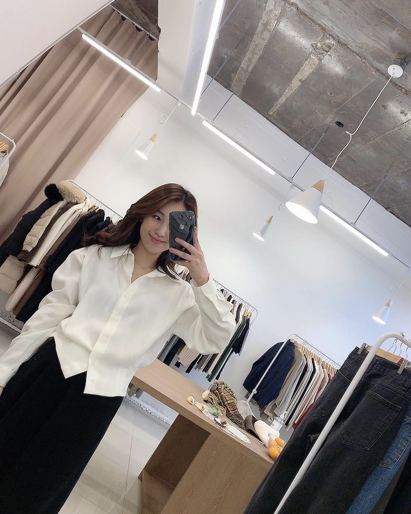 크롭 블라우스 하객 카라 셔츠 봄 여성 카라 : 시즈에트