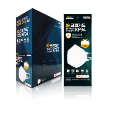 유한킴벌리 크린가드 황사마스크 수프림플러스 KF94 / 대형 / 화이트 : 에이치앤케이소프트