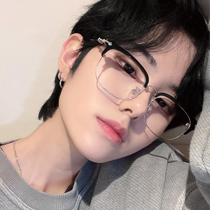 남자 남성 빅사이즈 오버사이즈 뿔테 메탈 큰 사각 스퀘어 하금테 하은테 안경 : songlass
