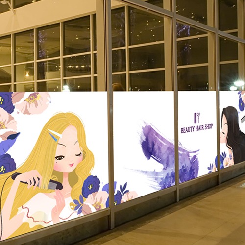 낭만창고nang762-엘레강스 뷰티 헤어샵-뮤럴실사 시트지 : 낭만창고