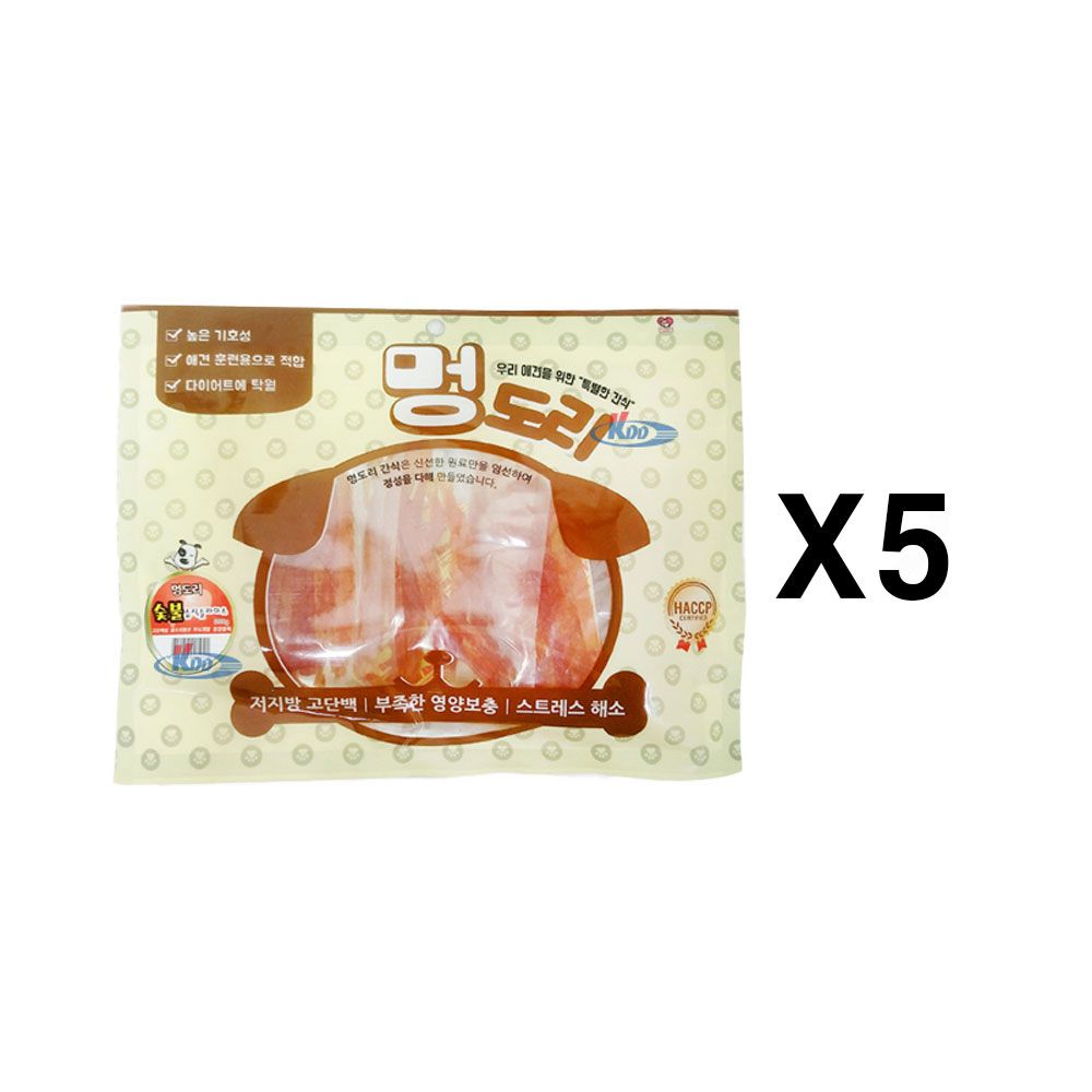 멍도리 300g X5 / 숮불습식슬라이스 강아지 건조 간식 _ remnant : 선인장나라CACTUSNAR