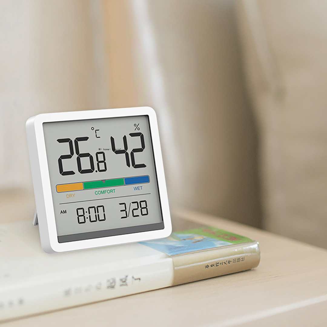 자기 온습도계 iot 최고 최저 정확한 와이파이xiaomi 음소거 온도 및 습도 시계 : 경의로운샵