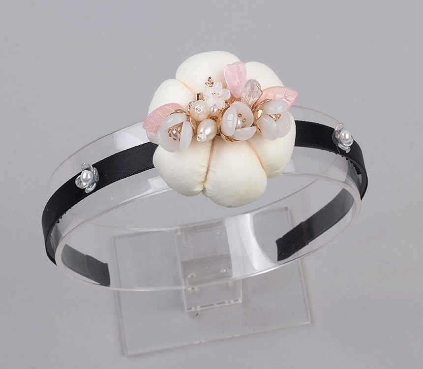 [한복소품] 머리띠 - 선화 (아이보리,피치) : 미연한복