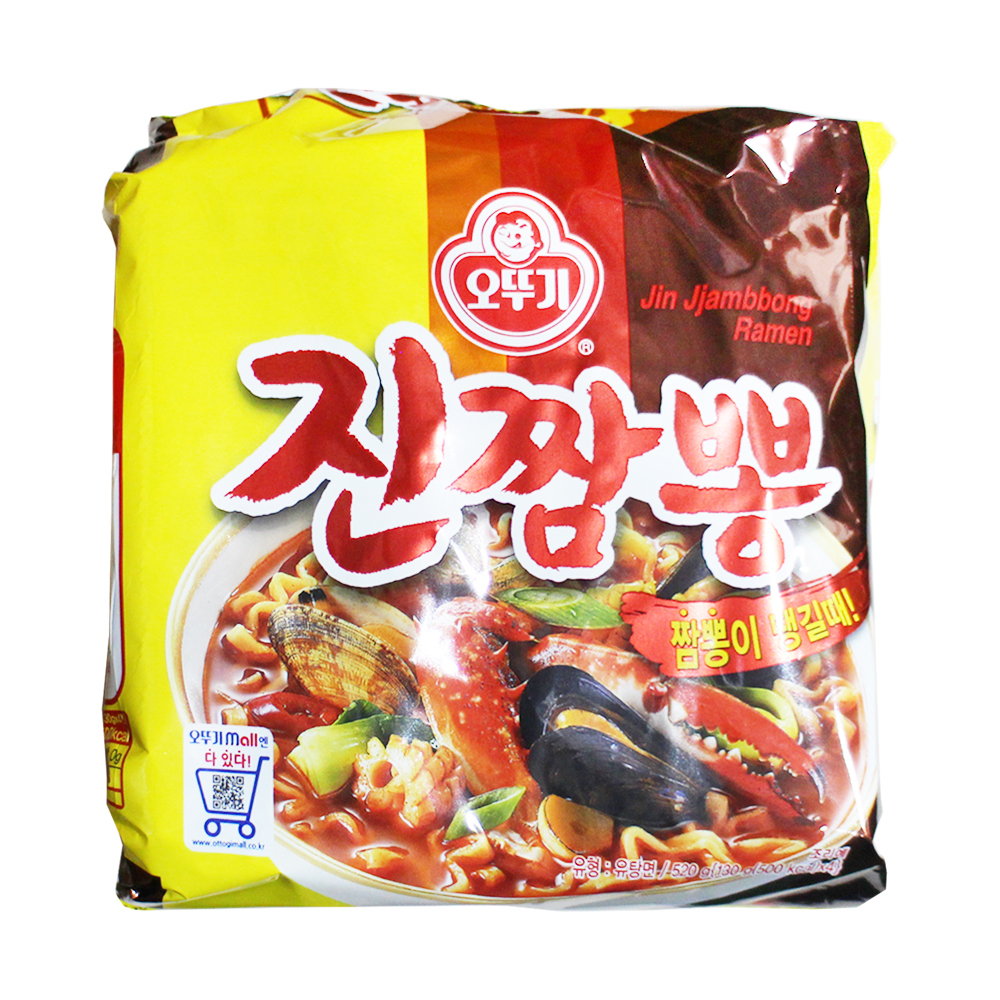 오뚜기 라면 진짬뽕 130g 4입 1개 짬뽕 : 더진스토어