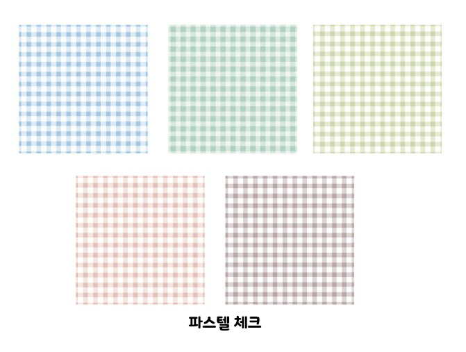 다꾸 체크 디자인 떡메모지 떡메 6종 사무용메모지 : 더이쁜