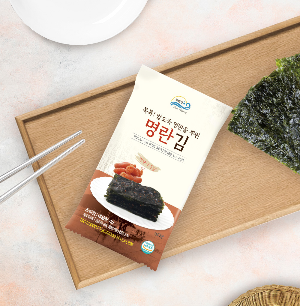 우리집 밥도둑 톡톡 명란김  햇볕에 톡톡 명란김 16봉 : 강릉팩