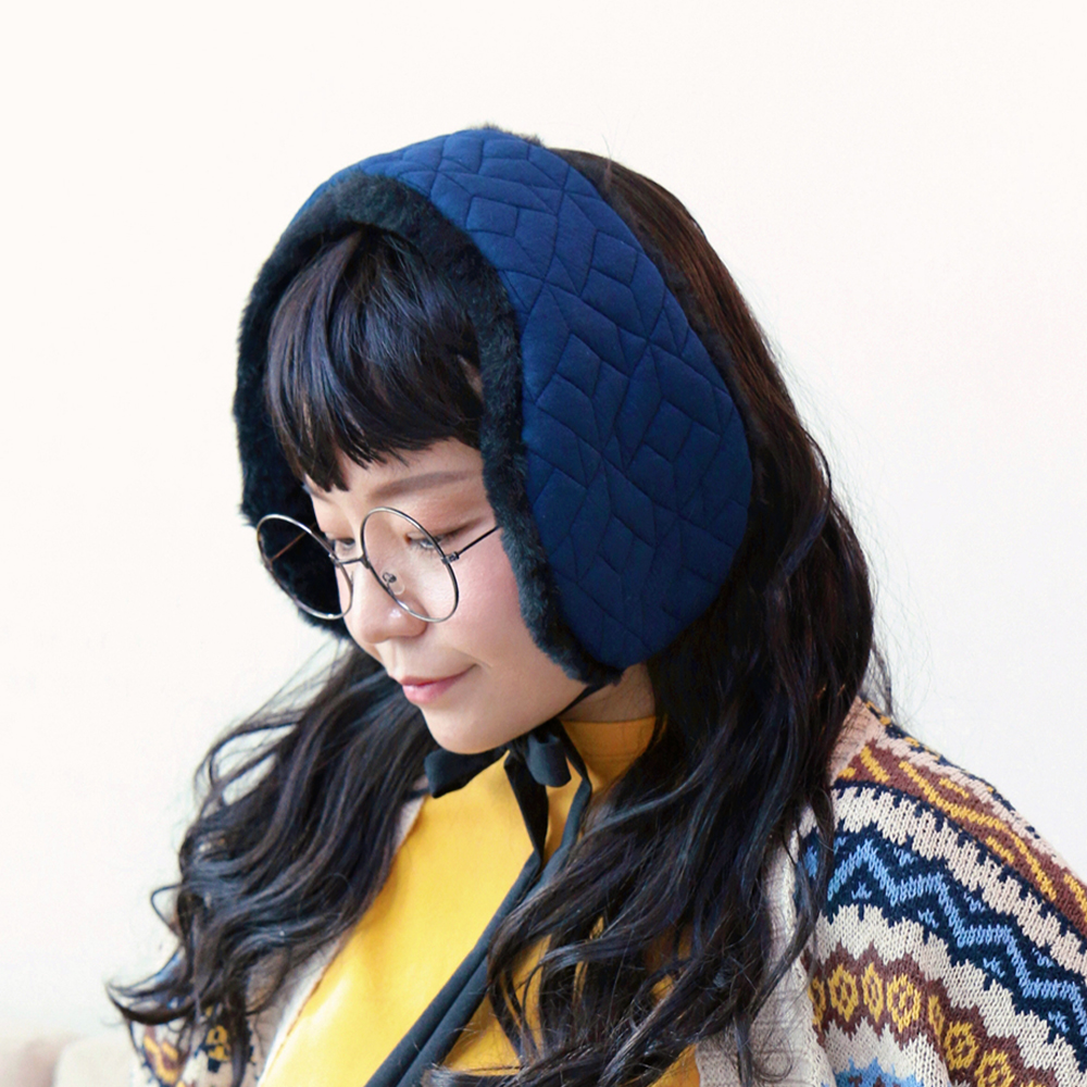 연빗 귀도리 볼끼 귀마개 목도리 3컬러 (면혼방누빔, 퍼, 솜누빔, 3겹 소재) 남녀공용 : 연빗 생활한복