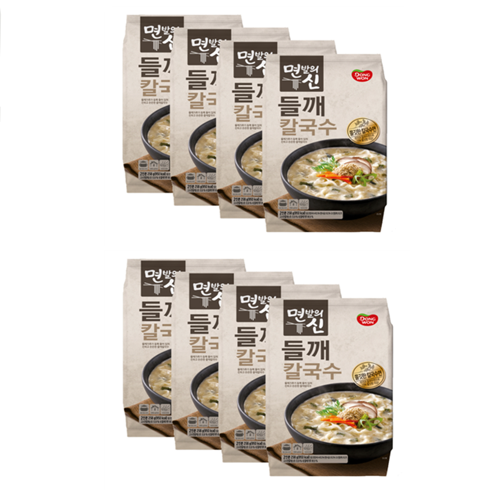 동원 면발의신 들깨 칼국수 2인분 8봉 : 청화마트