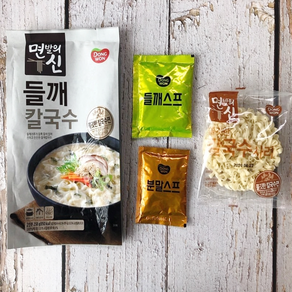 동원 면발의신 들깨 칼국수 2인분 4봉 : 청화마트
