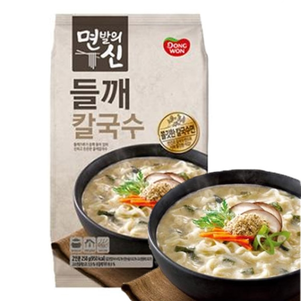 동원 면발의신 들깨 칼국수 2인분 4봉 : 청화마트