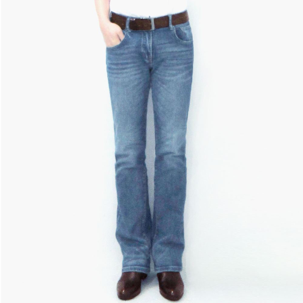 B1503 중청 스판 부츠컷 청바지 (28-34 인치) - DENIMS : 스몰사이즈