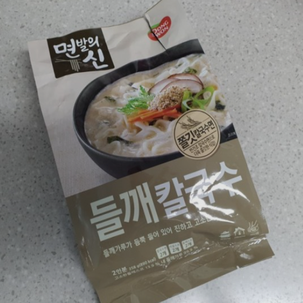 동원 면발의신 들깨 칼국수 2인분 4봉 : 청화마트
