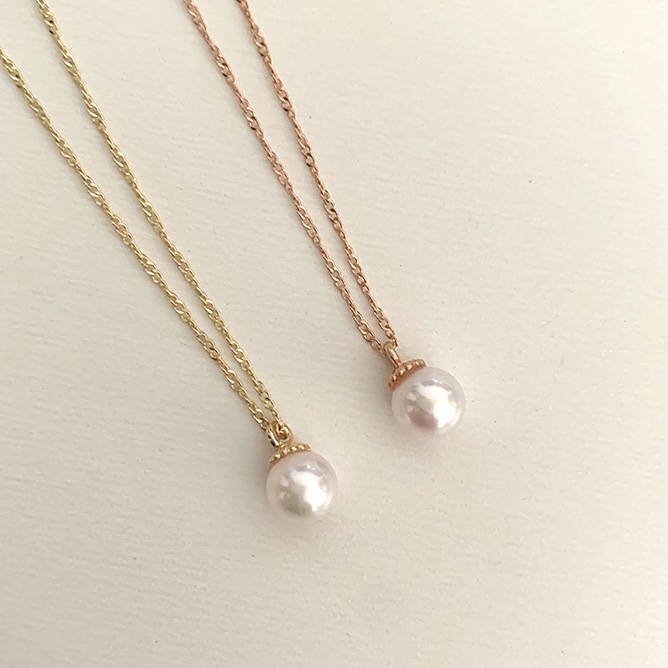 14k gold / 아코야 진주 목걸이 : 블룸더제이