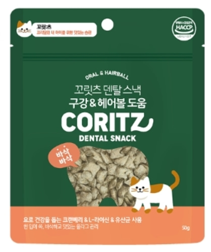 꼬릿츠 고양이 간식 덴탈간식 비스켓 시리얼 그런치 스낵 4종 : 펫해피