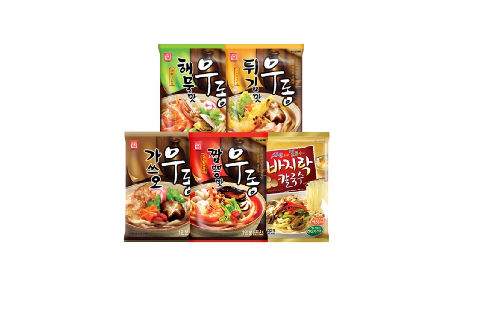[한성기업]우동 5종 골라담기 짬뽕 칼국수 우동 : 오성푸드몰