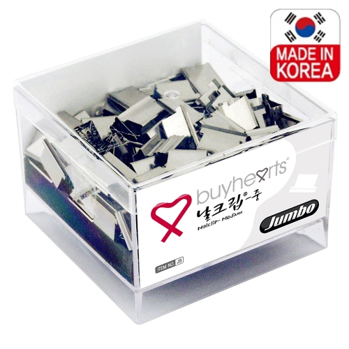 바이하츠 점보 실버날크립 대용량 제철 서류 종이 고정 날클립 킹 JK : 한이문구