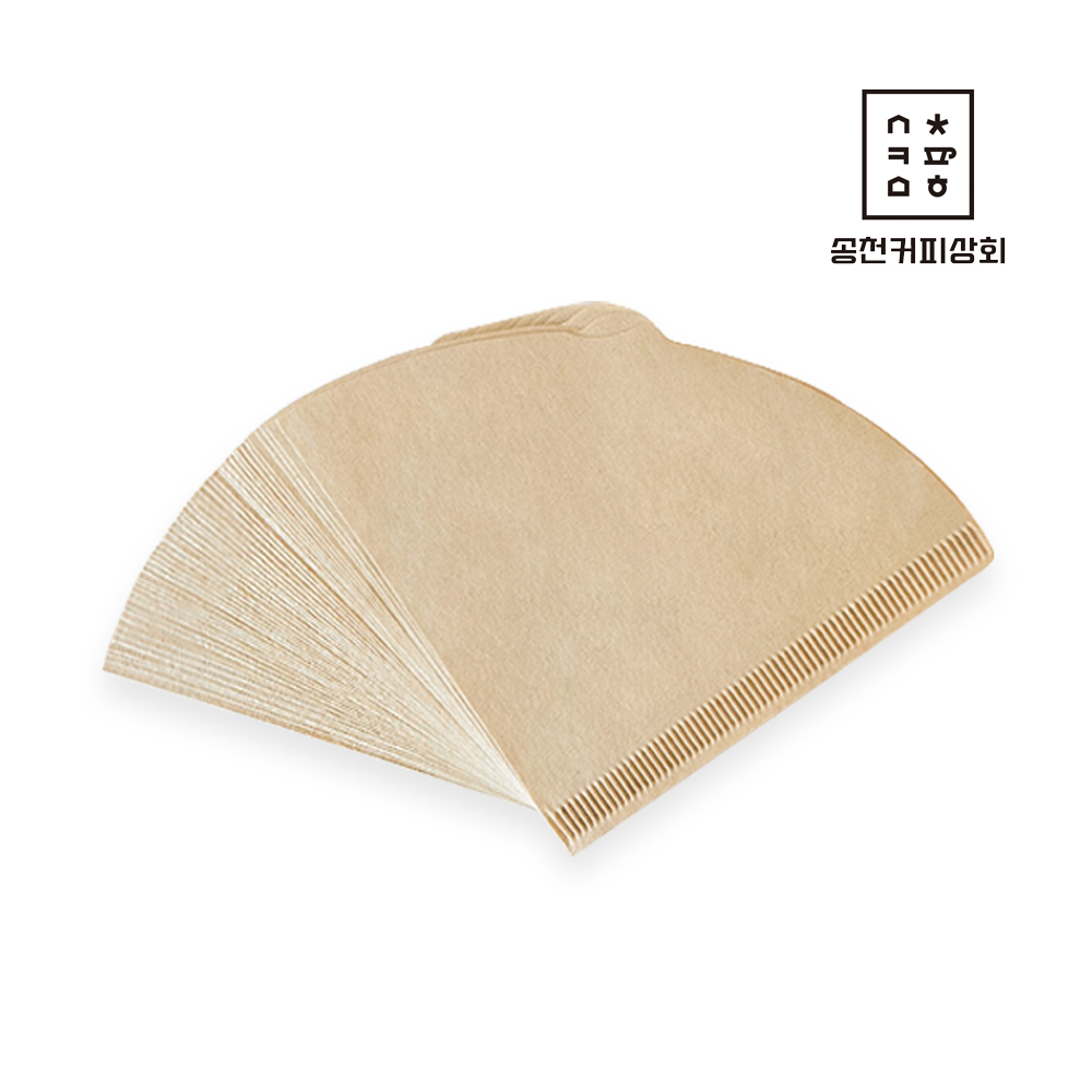 송천커피상회 원추형 종이필터 원두 커피 여과지 1~4인용 50매/100매 : 송천커피상회