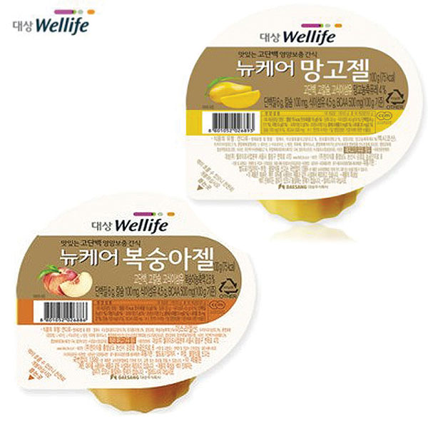 3개 망고젤 복숭아젤 뉴케어 고단백 영양간식 한박스 : 비손플러스