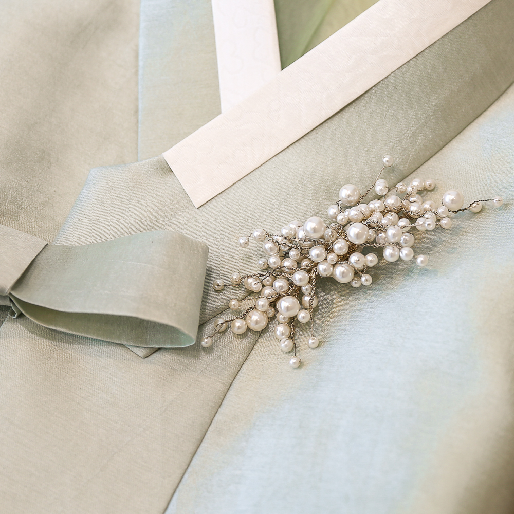 진주 브로치 - 핸드메이드 한복 장신구 : 아그리나 클래식