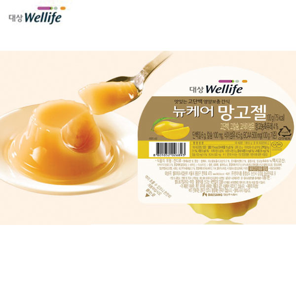 3개 망고젤 복숭아젤 뉴케어 고단백 영양간식 한박스 : 비손플러스