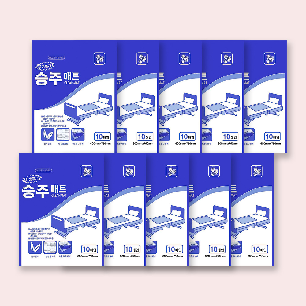 승주매트(10매입) 10팩 위생깔개매트 : 위즈덤스토리지