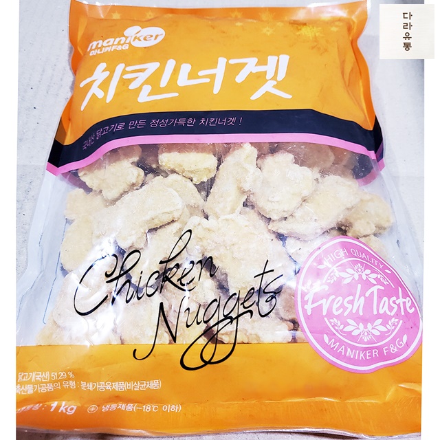 마니커 치킨너겟 1Kg  X8 치킨너겟 식자재 마트 : 다라유통