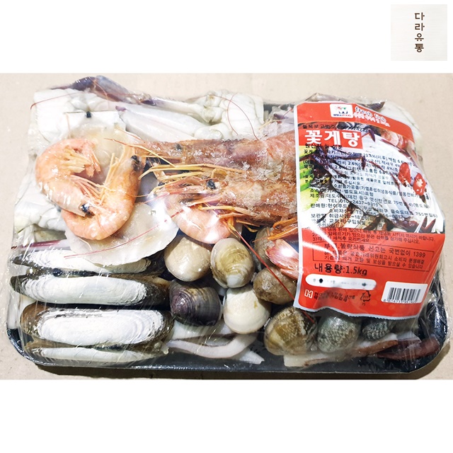 해물모둠 꽃게탕용 1.5Kg  해물모듬 식자재 마트 : 다라유통