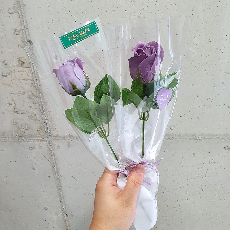 비누꽃 장미 1송이 한송이 단체꽃다발 : 바나나스푼