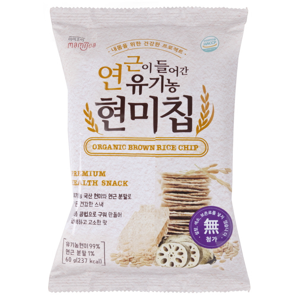 무설탕 연근현미칩 국산 유기농 분말 현미 스낵 간식 술안주 : 노초파쇼핑