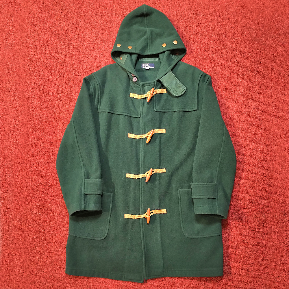90s POLO RL / 폴로 랄프로렌 포레스트그린 울 더플코트 (105) : 빈티지유니버스