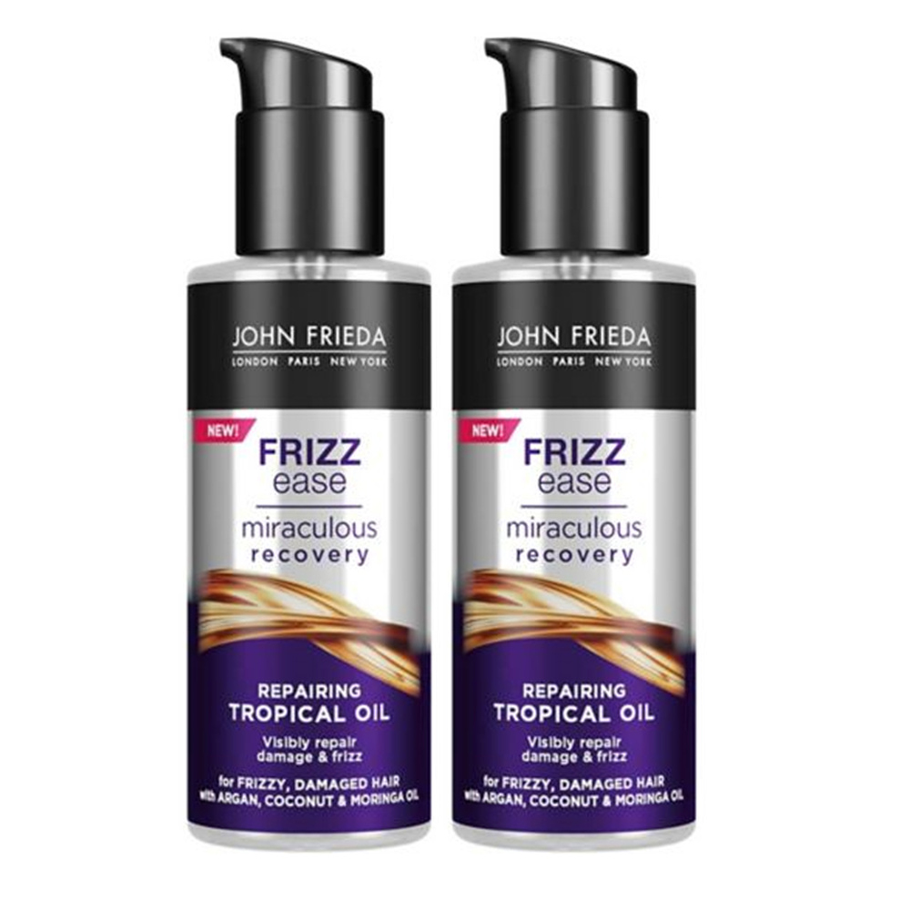 John Frieda  존프리다 프리즈 이즈 미라큘러스 리커버리 리페어링 트로피카 오일 100ml 2팩 : 에어바잉