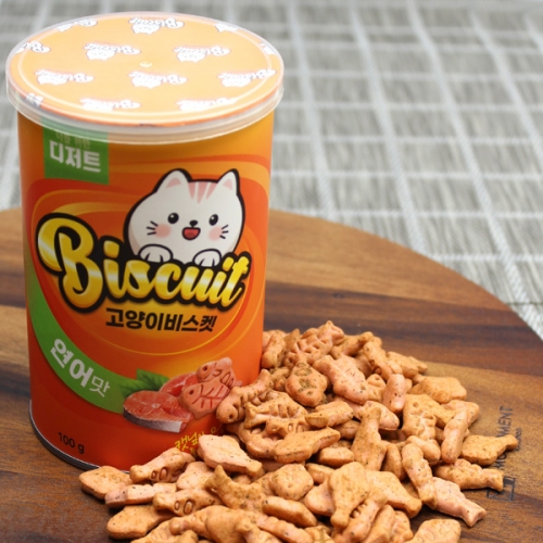 [너를위한디저트] 고양이캣닢비스켓 연어맛 100g : 몰리스펫샵