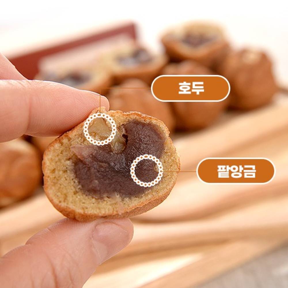 보리마을 무방부제 건강간식  찰보리호두과자 36개입 : 진하