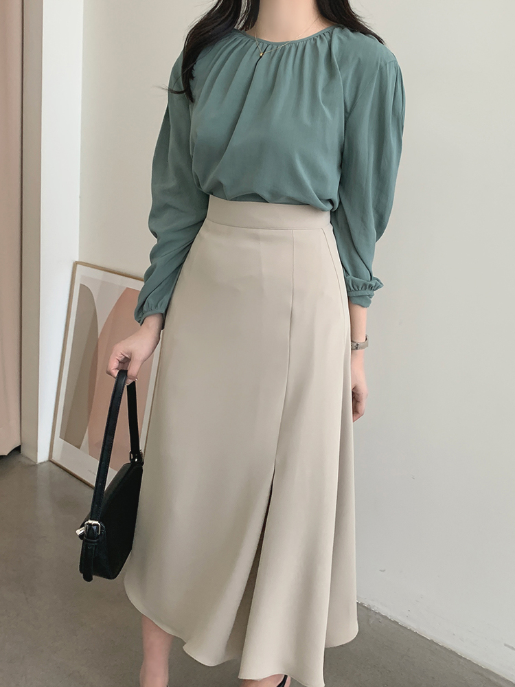 [더봄]아리 심플 블라우스 2color : 더봄