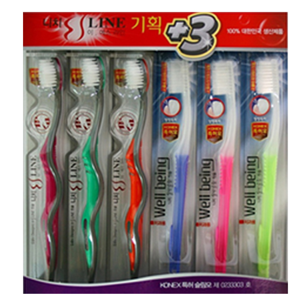 니치 이에스라인칫솔기획(6입)X5개/2단슬림모 : 더원 쇼핑