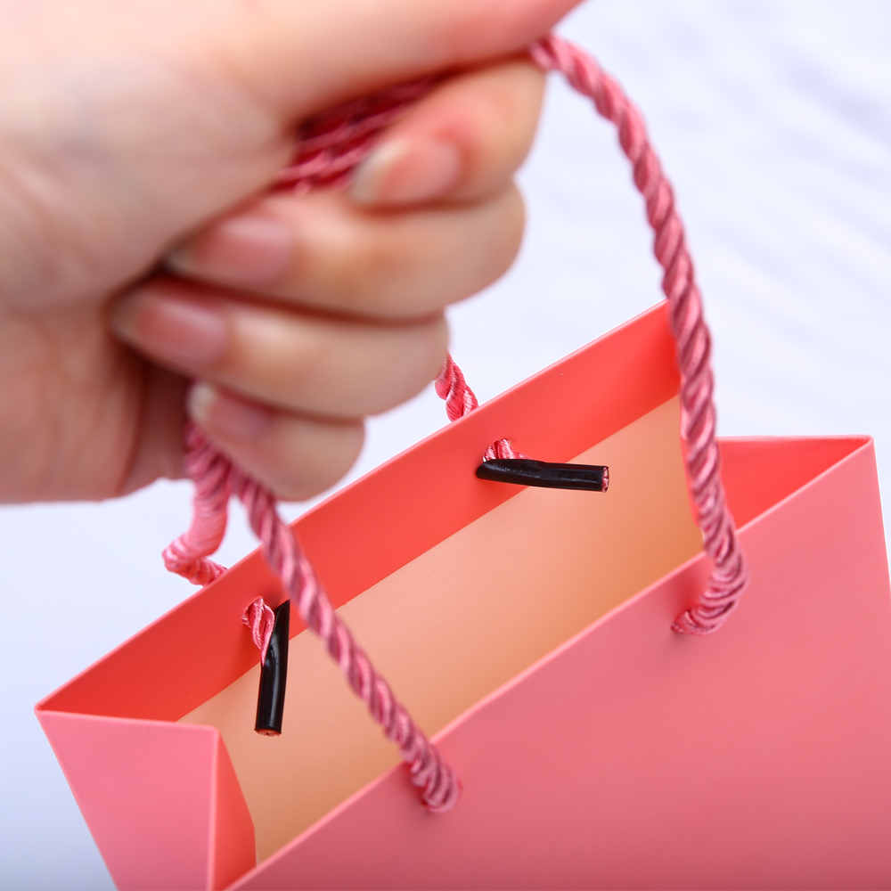 무지 핑크 종이쇼핑백 12X16cm : 형지마켓