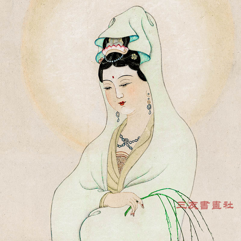 불교그림 명대일명관음상불화관음보살상괘축진적미분복사화표구입축 : 노마드데이