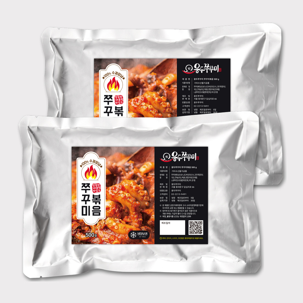 [용두쭈꾸미]  용두동 수제 양념 쭈꾸미 볶음 500g (1팩 1~2인분) : 용두쭈꾸미
